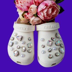 Crocs Shoe Jewel Charms DIAMONDS & PEARLS